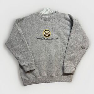 United States NAVY Sweatshirt PROUD TO HAVE SERVED Size LARGE Military USN Vtg